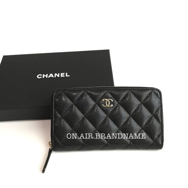 New chanel classic medium zippy wallet ghw ไซส์ 6 นิ้ว