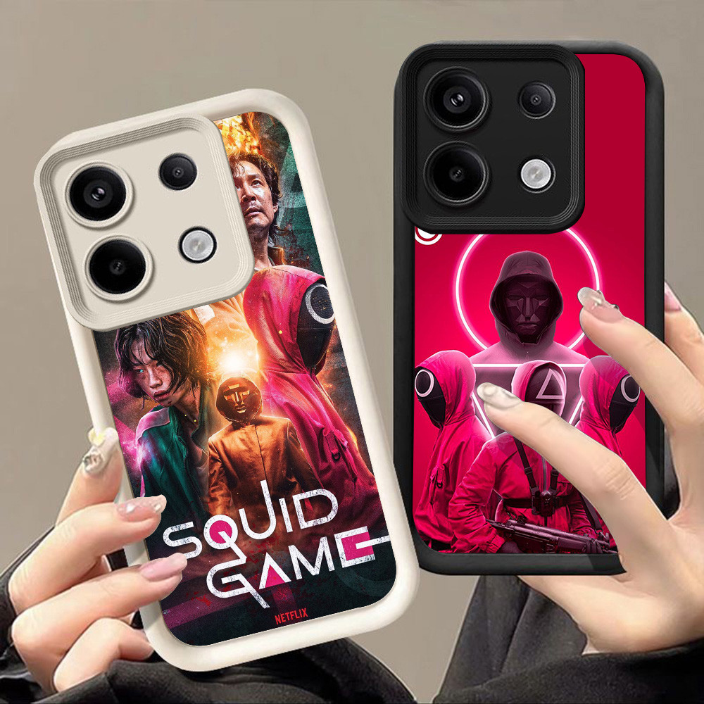 เคสสําหรับ Xiaomi Redmi Note POCO M6 X6 X7 14 13 Pro Plus 5G Q-56 เกมปลาหมึก