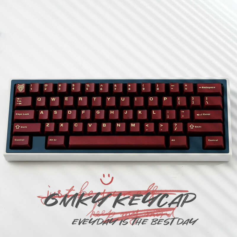 Pyga 8 GY โปร่งแสง 7U Keycap เชอร์รี่สไตล์ดับเบิลปุ่ม ABS FONT PB