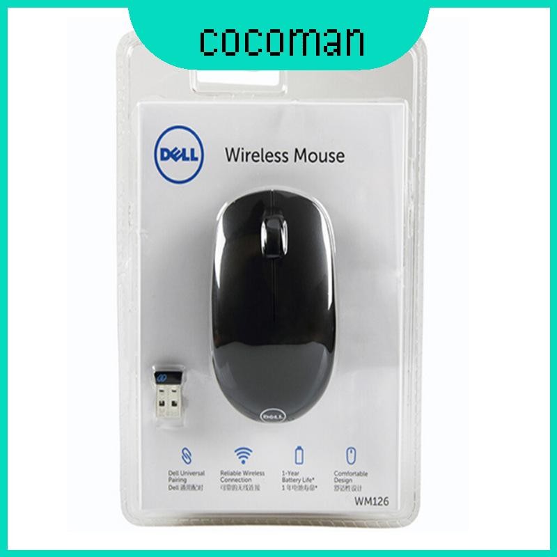 Wm126 เมาส์ Dell ไร้สายเหมาะสําหรับโฮมออฟฟิศหรือสีดํา