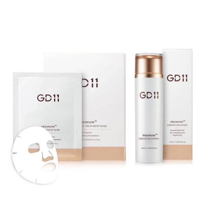 GD11 Premium Cell Treatment Mask. มาส์กชีท 6 แผ่น/กล่อง GD11 Premium RX Essence in Lotion 130ml เอส