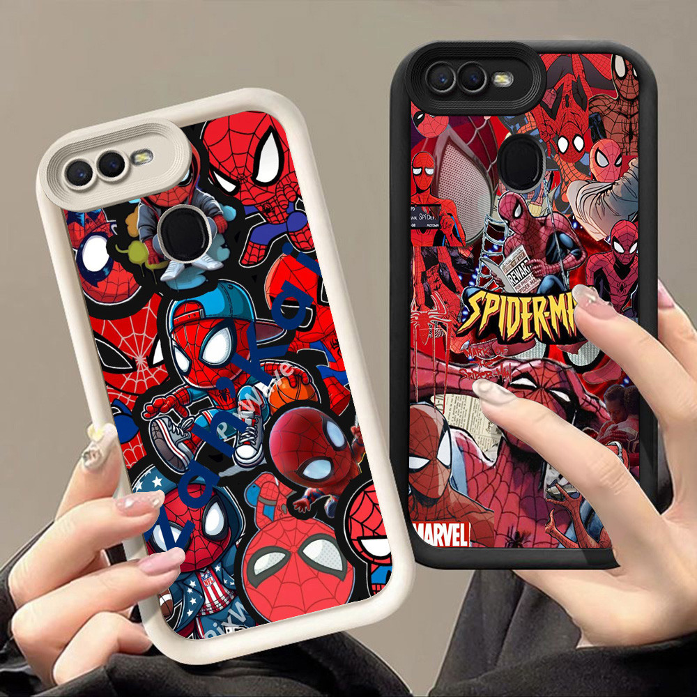 สําหรับ OPPO Realme A12 A12s F7 C2 F9 C2s A5S A5 A1K A11K A12E A7 A3S Pro Q-17 Spider-man