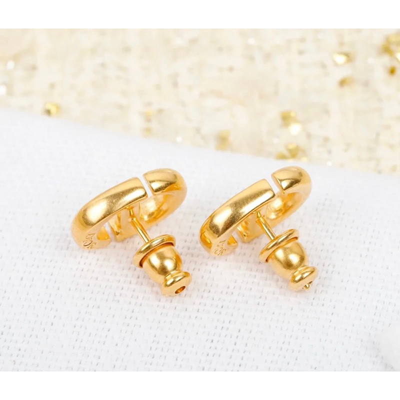 ต่างหู DIOR CDNAVY ของแท้ 100% ของแท้