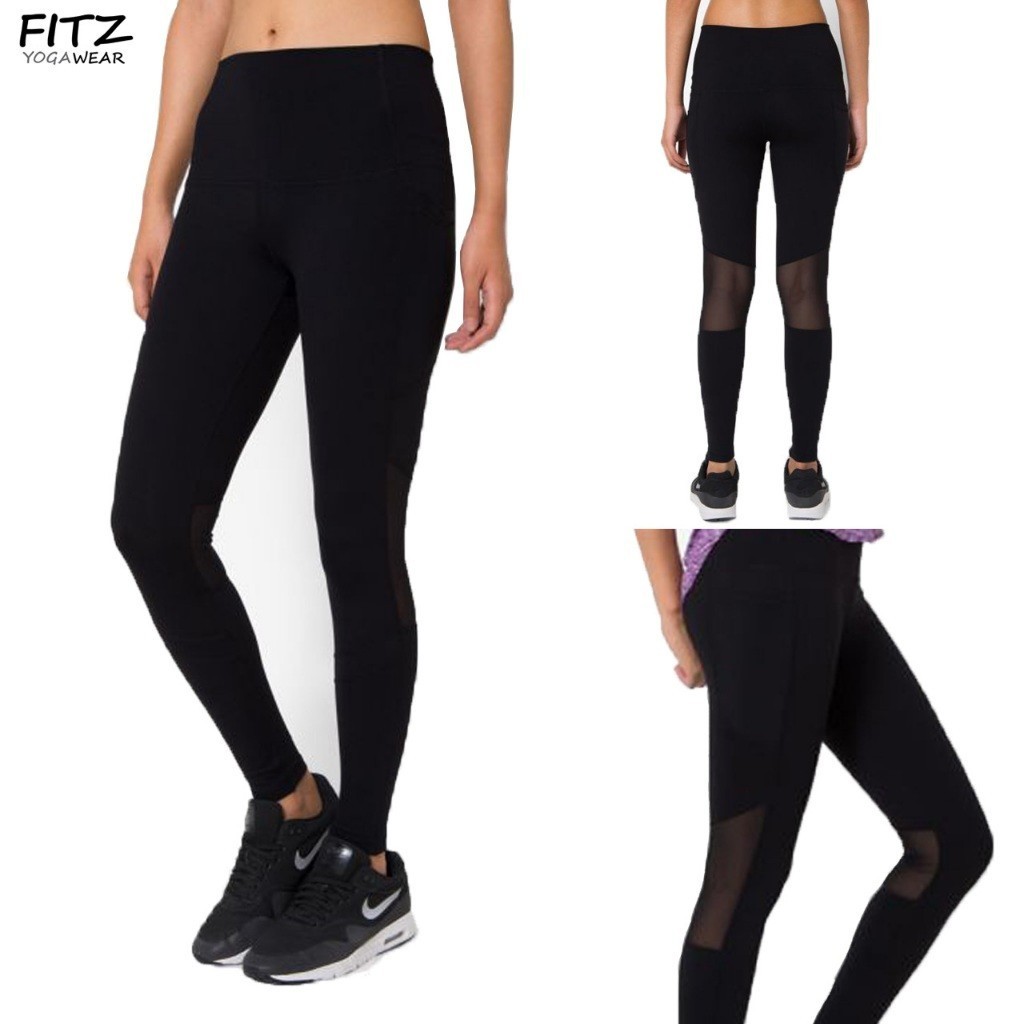 FITZ กางเกงโยคะ ขา 7/8 ส่วน Legging - Princess Comely - Black
