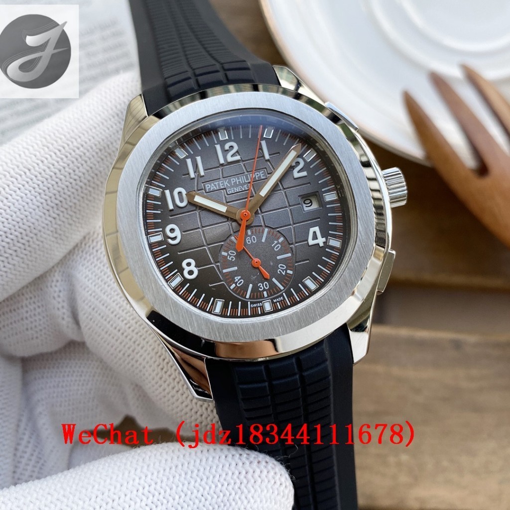 ปาเต๊ะ? Philippe AQUANUT5968R series 42mm พร้อมการเคลื่อนไหวอัตโนมัติเต็มรูปแบบนําเข้า สายยาง นาฬิก