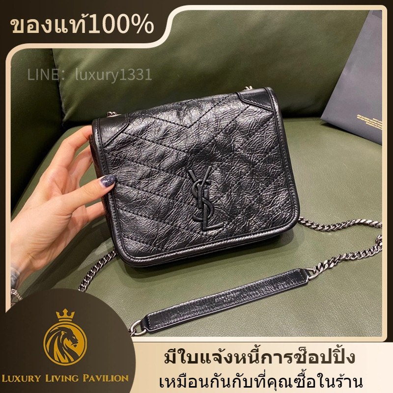 ซื้อในฝรั่งเศส Yves saint Laurent YSL NiKi chain wallet bag การรับประกัน 2 ปี