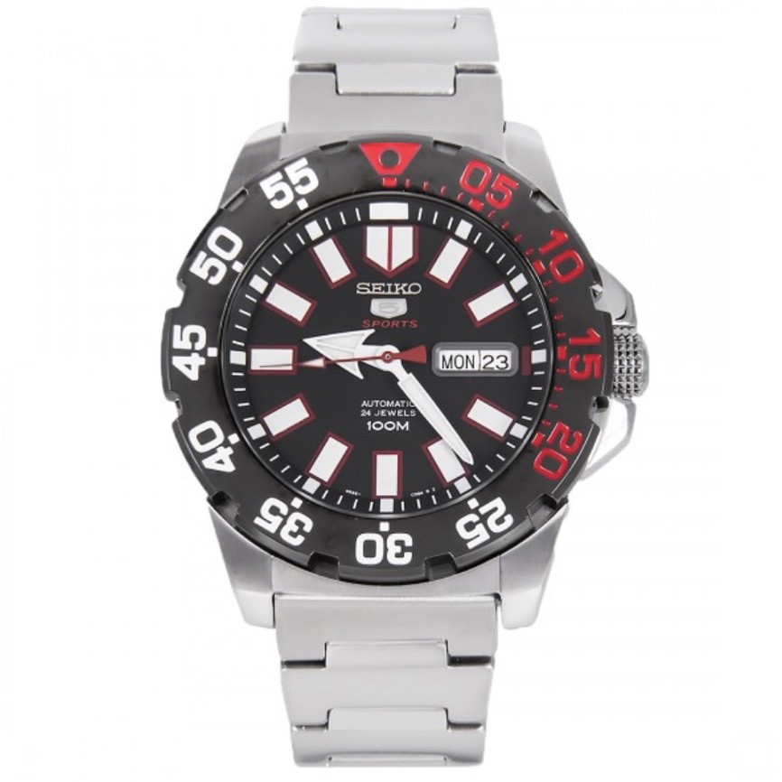 นาฬิกาแบรนด์ แท้100% SEIKO Automatic Mini Monster นาฬิกาข้อมือผู้ชาย สายสแตนเลส รุ่น SRP487K1 ไซโก้