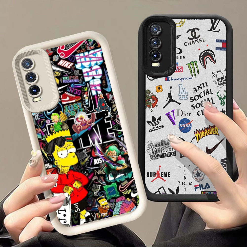 เคสสําหรับ VIVO Y20 Y19S Y20s Y12s Y11s Y20i V40 S1 Pro V50 Lite 5G Q-89 โลโก้แบรนด์แฟชั่น
