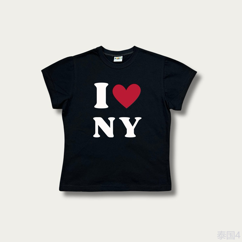 (จัดส่งในกรุงเทพฯ)| เสื้อทรง BABY TEE I LOVE NY