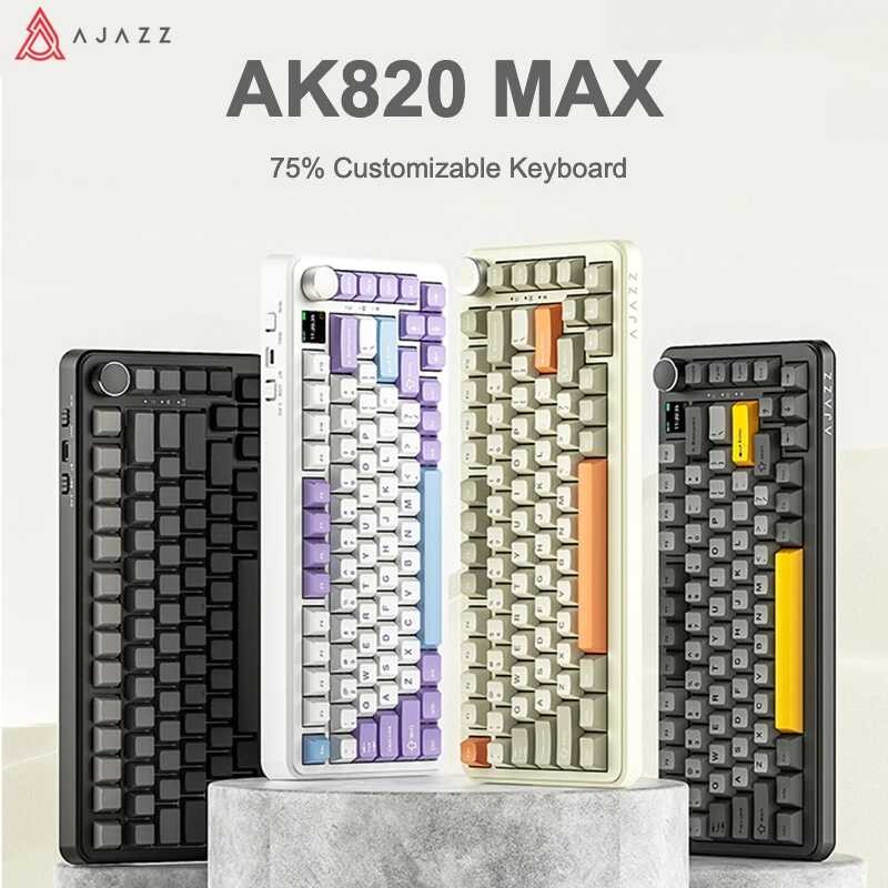 AK820MAX c AZZ 82 คีย์บอร์ดเกมมิ่งบลูทู ธ คีย์บอร์ดไร้สาย 2.