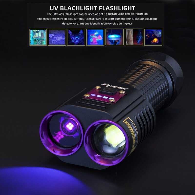 Sv72 Alonefire 20W ไฟฉาย UV 365 ไฟฉาย UV แสงสีดำการทดสอบการปนเปื
