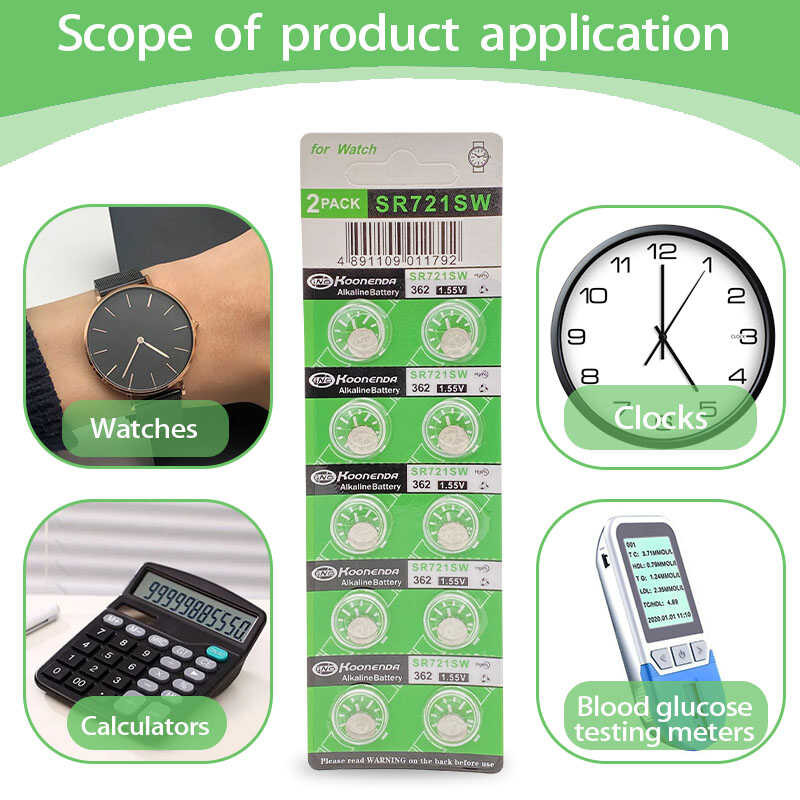 Δ 10 - 50 ชิ้น 1.55V Ag11 Sg11 Lr58 Sr58 162 361 362 Lr721 Sr721 ปุ่มเซลล์ Sr720 L