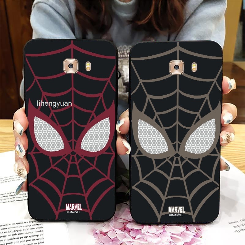 Casing Samsung C9 C9 Pro Spiderman Anime Phone Case Protection Matte Case Transparent Matte