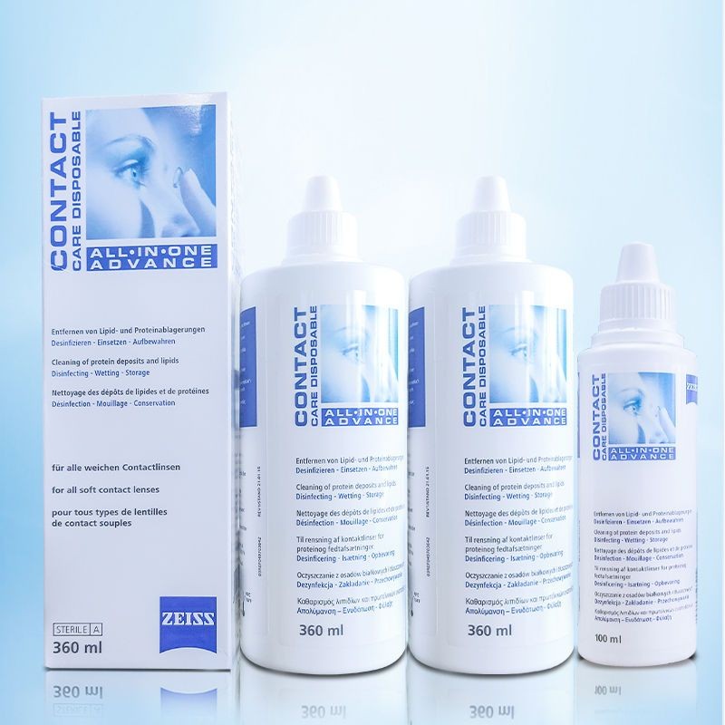 ขวดน้ำยาดูแลคอนแทคเลนส์ Zeiss ของแท้ 360*2+100 น้ำยาดูแลคอนแทคเลนส์ ให้ความชุ่มชื้นแก่ดวงตา