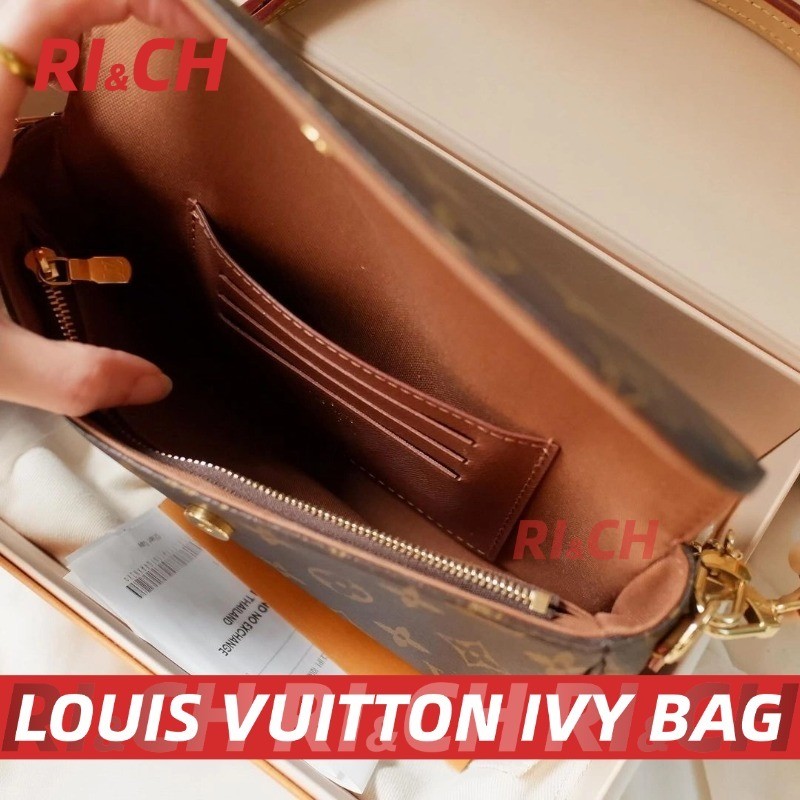 ♞#Rich ราคาถูกที่สุดใน Shopee แท้Louis Vuitton IVY Wallet on Chain Bag!! กระเป๋าสตางค์สายโซ่รุ่น Iv