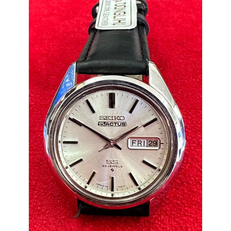 SEIKO5 ACTUS SS 23 Jewels Automatic ตัวเรือนสแตนเลส นาฬิกาผู้ชาย มือสองของแท้