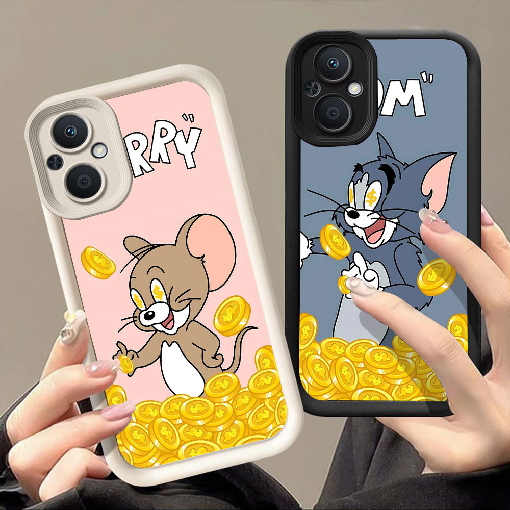 เคสสําหรับ OPPO Reno Find 8 7Z 7 X5 8Z Lite 5F 5G Q-46 แมวและเมาส์