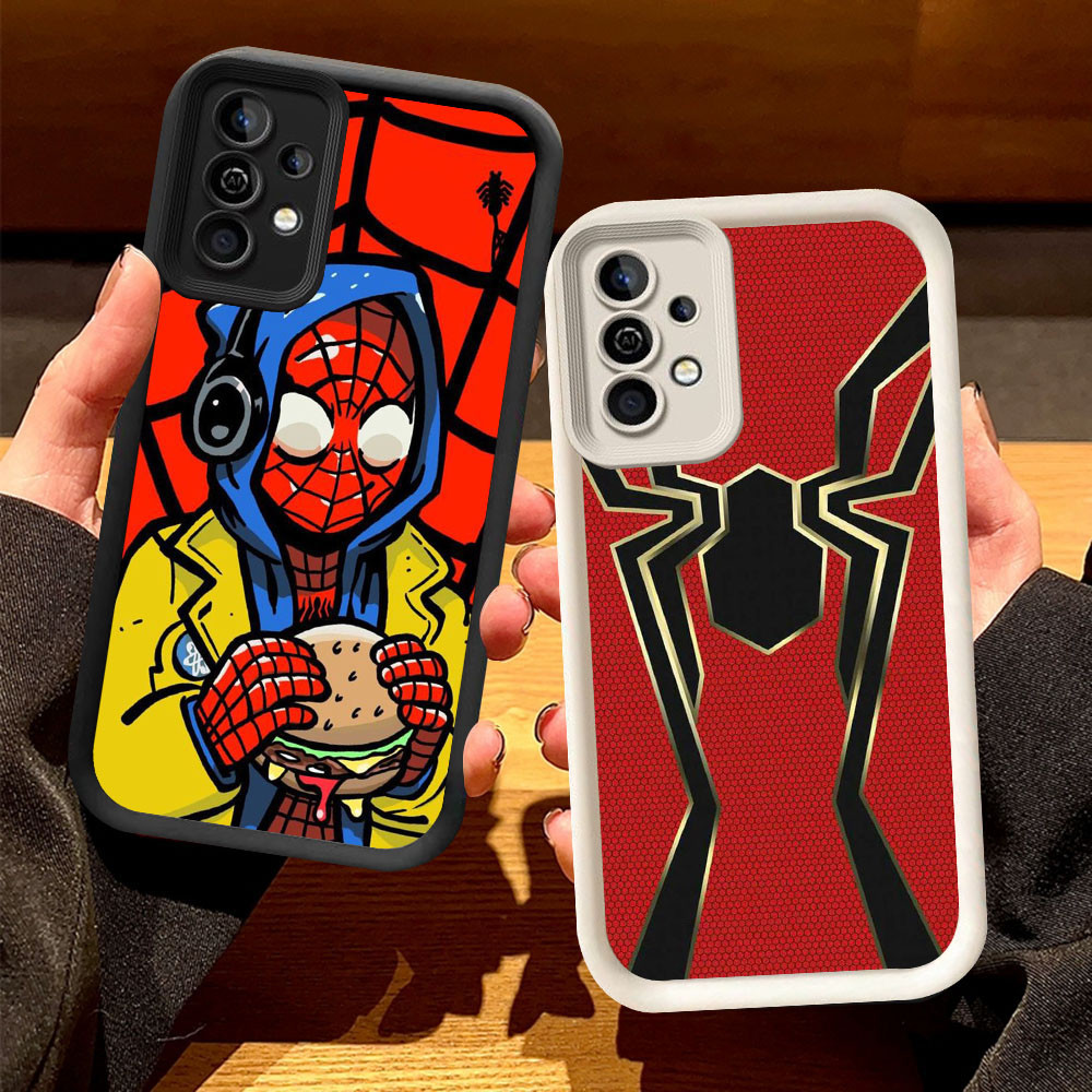 O-24 Spiderman Casing สําหรับ Samsung Galaxy A53 A52 A72 A52S A73 S25 Ultra 5G สีดําและสีขาว