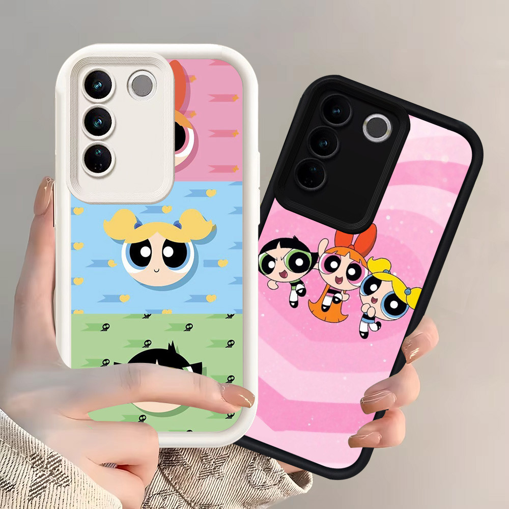 Z-6 The Powerpuff Girls เคสสีขาวสีดําสําหรับ VIVO Y81s V29E V29 Y81 Y100 Pro Case