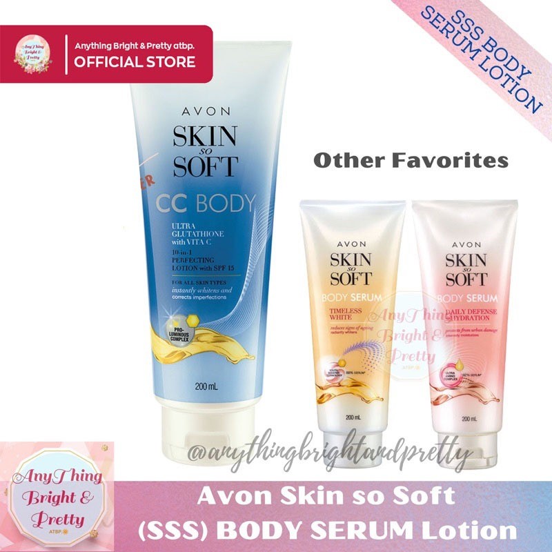 ในสต็อก Avon Skin So Soft (SSS) Body Serum Hand and Body Lotion