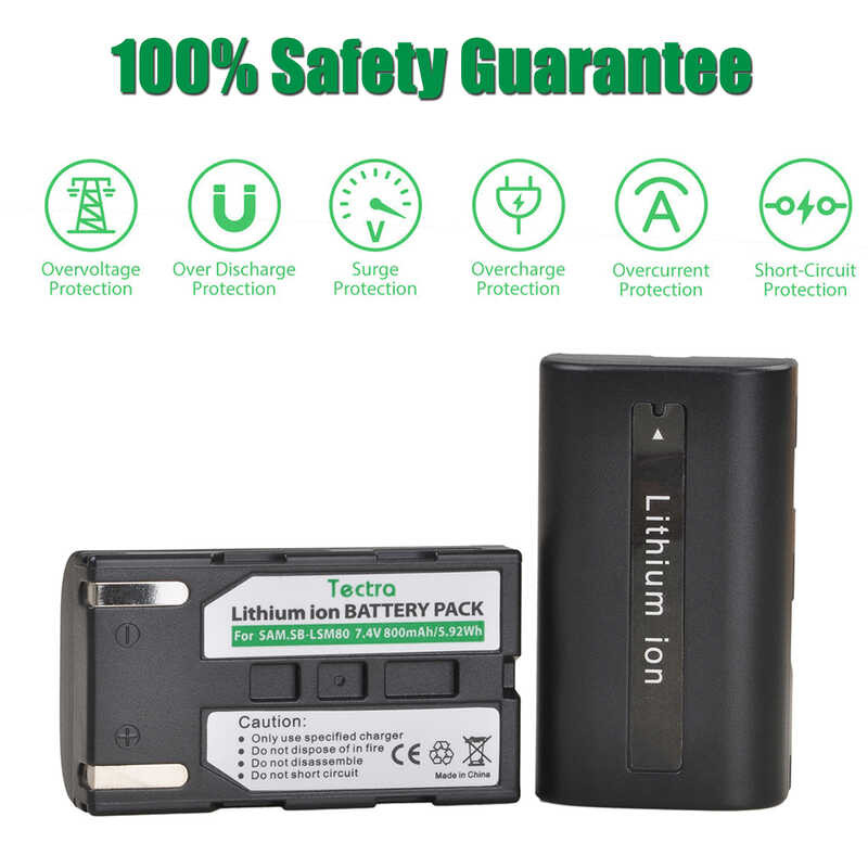 Δ 800Mah Sb-Lsm80 แบตเตอรี่กล้องและที่ชาร์จสำหรับ Samsung Sb-Lsm