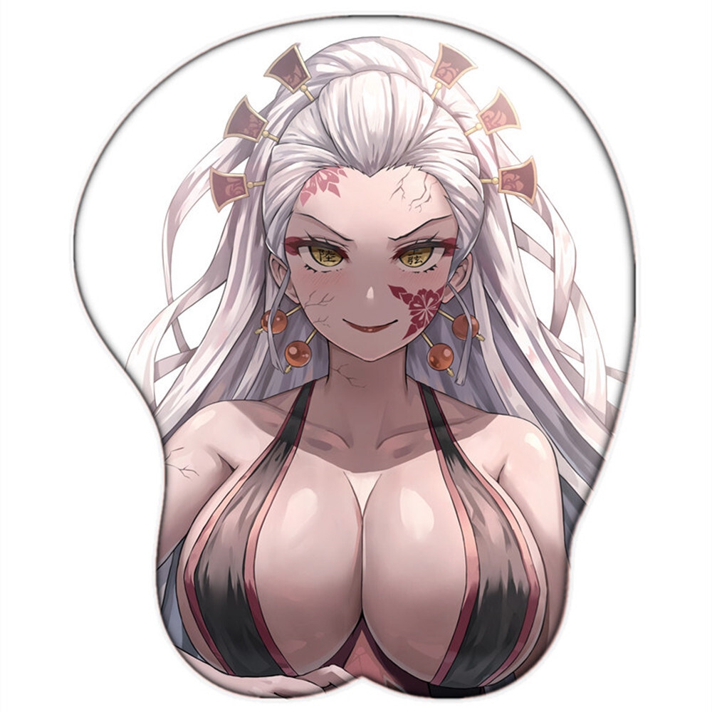 Kimetsu ไม่มี Yaiba Shinobu Nezuko Mitsuri เกมอะนิเมะเซ็กซี่แผ่นรองเมาส์น่ารักมังงะตูดสายรัดข้อมือ 3D Oppai ซิลิโคนเจลแผ่นรองเม้าส์