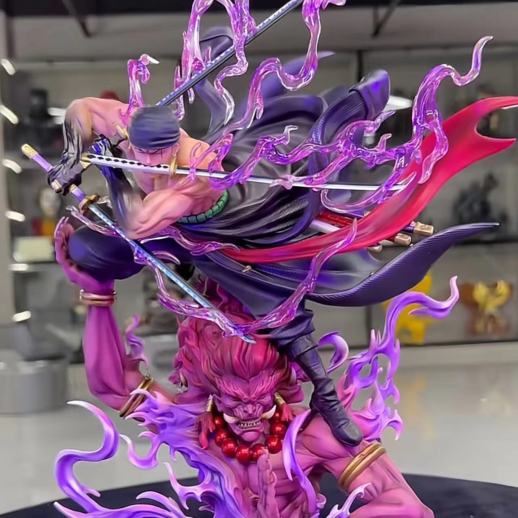 🎁 [คลังสินค้าพร้อม] Purgatory Zoro Asura Zoro รูป One Piece GK อะนิเมะรูปปั้นโมเดลเครื่องประดับของขว