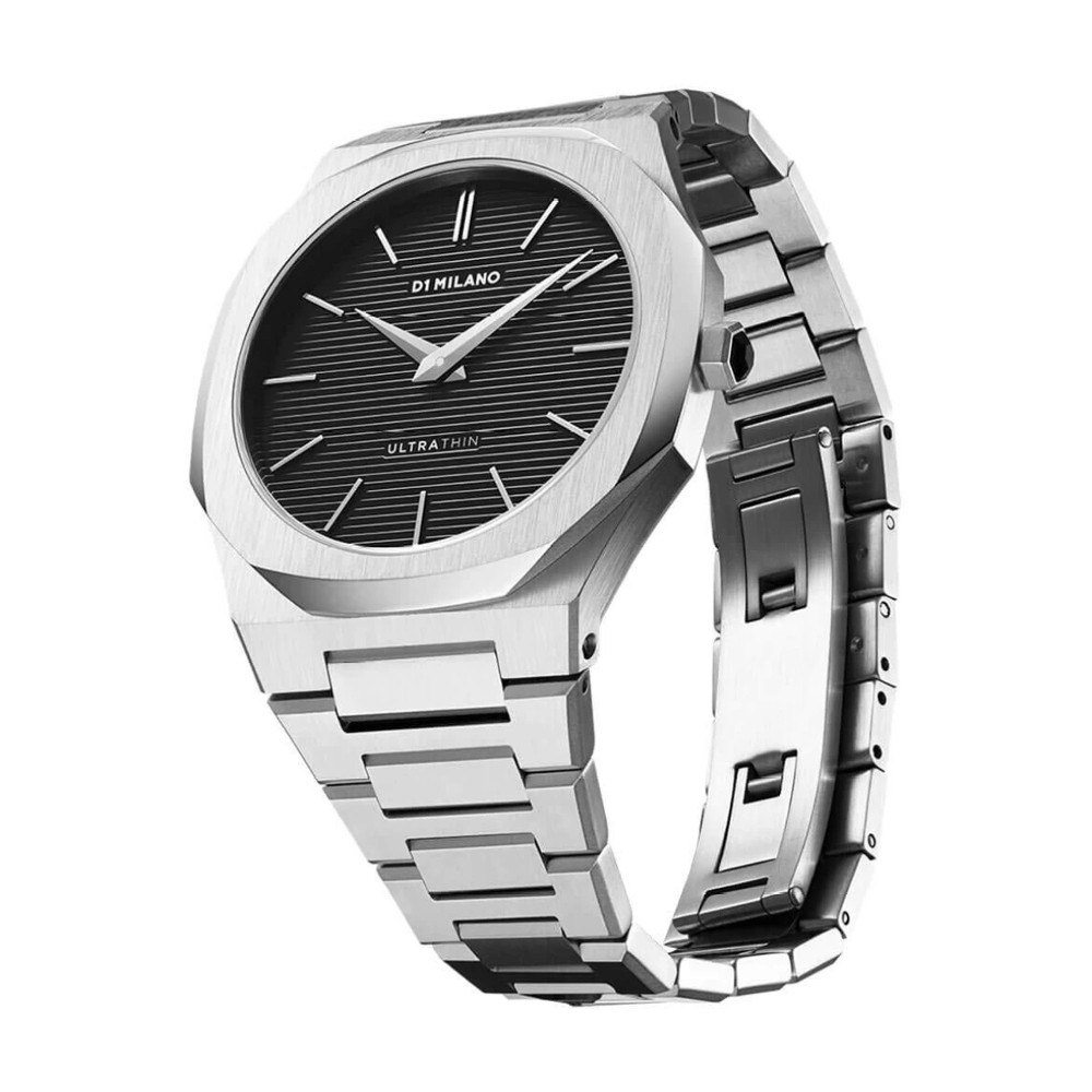 D1 Milano D1-UTBJ14 Silver Ultra Thin Bracelet Men Watch 40 mm