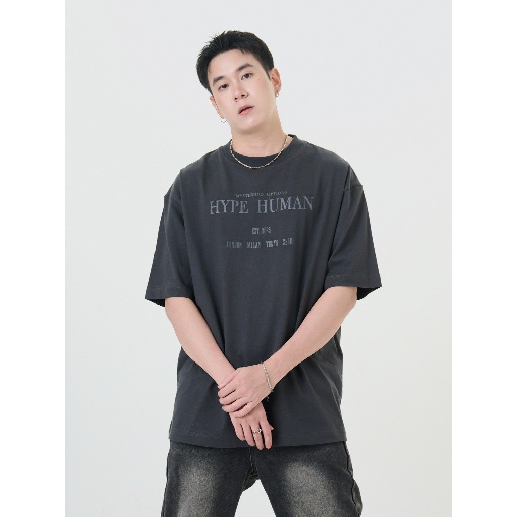 ♞,♘,♙Hype It - Hype Human T-Shirt เสื้อยืดแขนสั้นทรง Oversized แบรนด์ Hype It  (คอไม่กว้าง ทรงไหล่ต