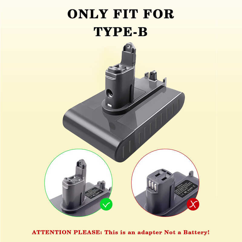 Δ 22.2V 4000Mah Li-Ion Vacuum Battery การเปลี่ยน Dyson Dc31 Dc31b Dc35 Dc44 Dc45
