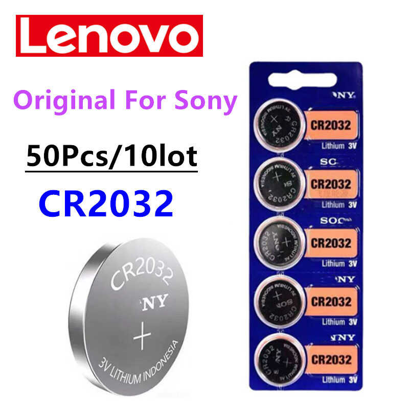 Δ 50Pcs ต้นฉบับ Sony Cr2032 แบตเตอรี่ปุ่ม 3V Dl2032 Ecr2032 แบตเตอร