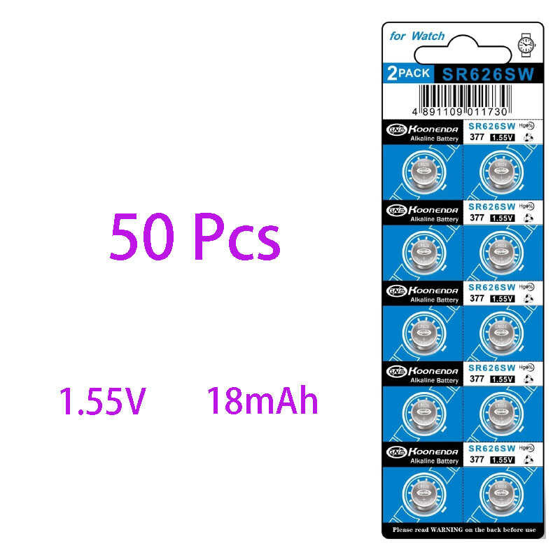 Δ 1.55V Ag4 377 Sr626 Sr626sw ปุ่มแบตเตอรี่ 177 376 626A Lr66 Lr626 นาฬิกาข