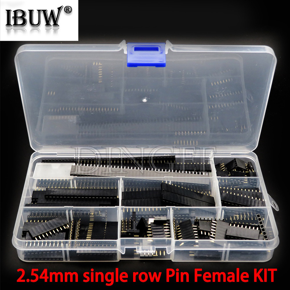 120PCS 2.54 มม.เดี่ยวแถว pin ซ็อกเก็ตหญิง Header connector 4PIN 6PIN 8PIN 10PIN 12PIN 16PIN 40PIN PC