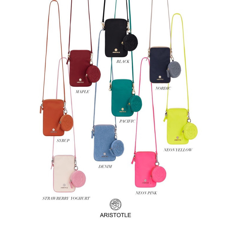 ♞พร้อมส่ง ARISTOTLE BAG : Phone & Coin สะพายได้ 2 แบบ คล้องคอ/ สะพายข้าง urif