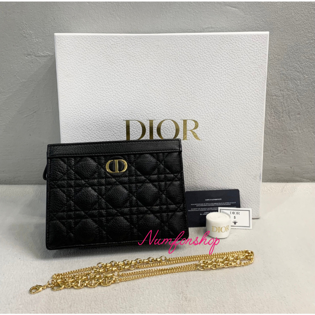 Dior Card Every Dior Pouch Black GHW มือสองสภาพสวย