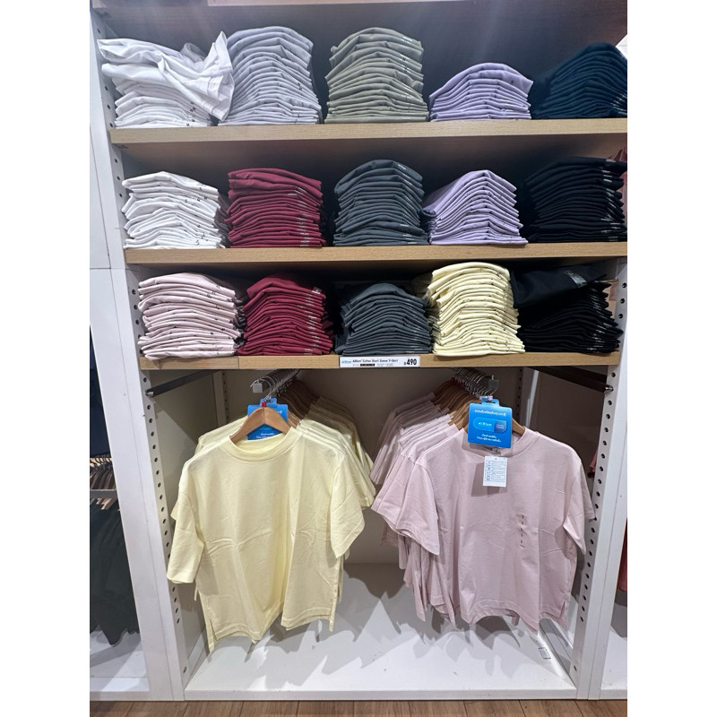 ♞,♘,♙เสื้อยืด uniqlo airism cotton oversize DS