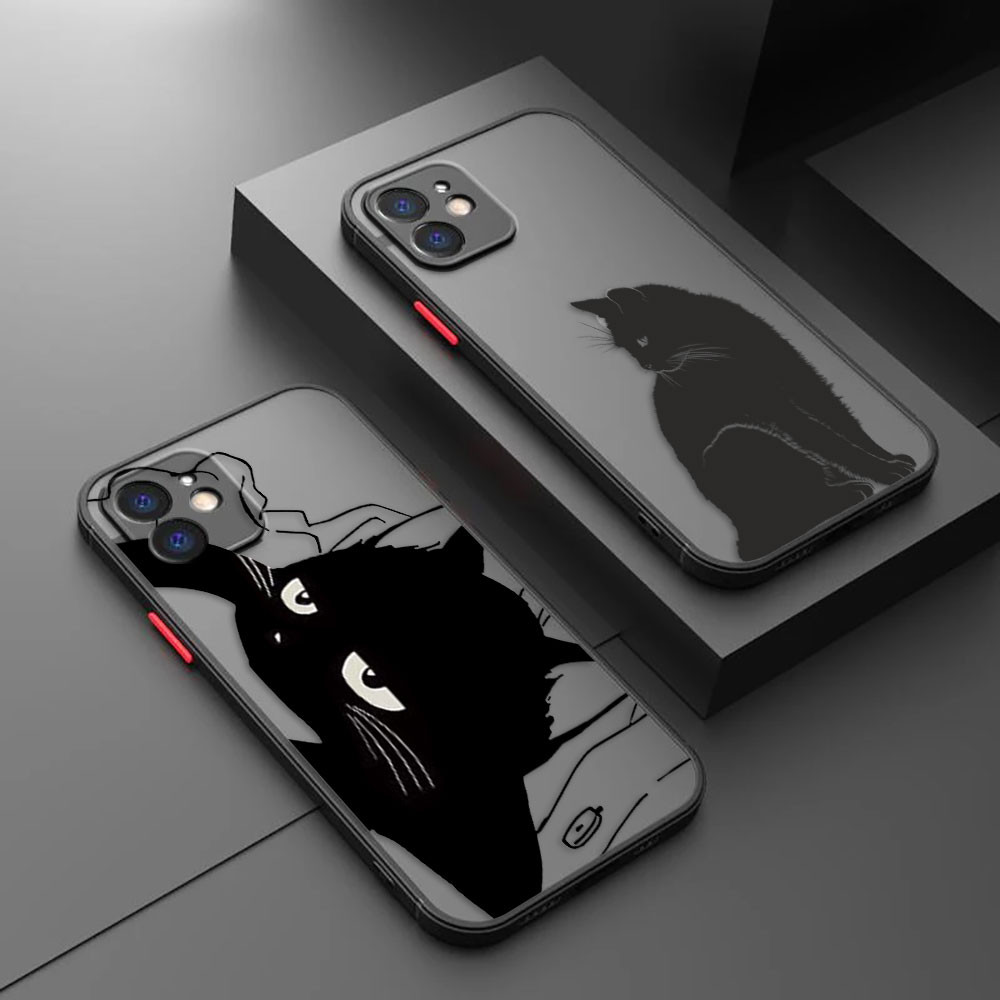 Aggrieved Cat Matte Shock Proof ผิวรู้สึกเคสโทรศัพท์สําหรับ OPPO REALME 11 10 7 6 5 3 K7 V5 I XS PRO