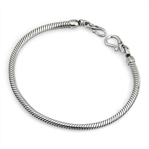 OHM Beads สร้อยข้อมือ OHM Plain Bracelet - Silver 925 Charm เครื่องประดับ บีด เงิน เแก้ว จี้ สร้อย