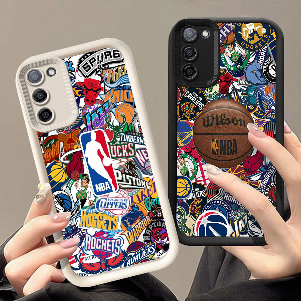 SAMSUNG เคสสําหรับSamsung A10 A72 M07 F07 J2 M30S J4 J7 J6 A7 M21 Prime Plus Pro 5G Q-74 โลโก้บาสเกต