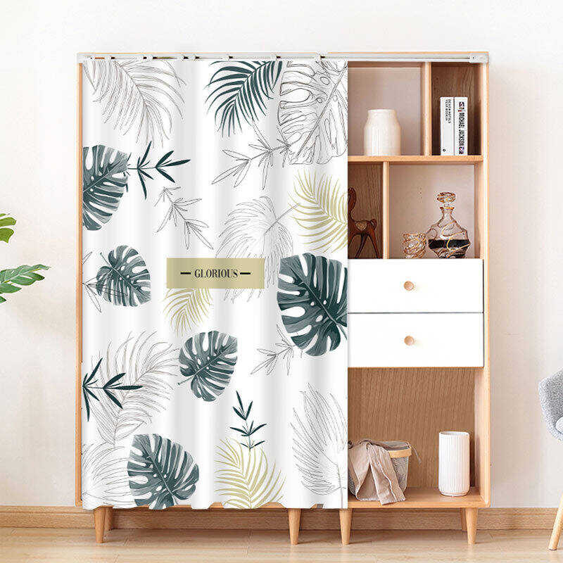 For Dustproof Cupboard Wardrobe Shoes Shelf Washable Polyester Kitchen Sundries Occlusion Curtain