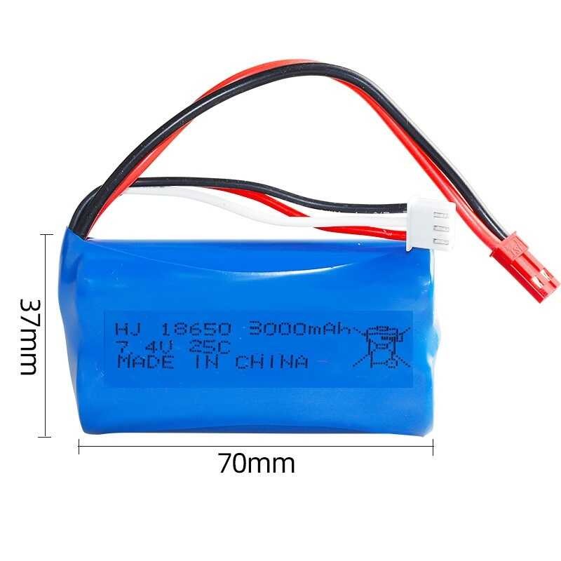 Δ 18650 7.4V 3000Mah 25C สำหรับ MJX T40 T40c F39 F49 T39 Wltoys 10428 X9115 อะไหล่