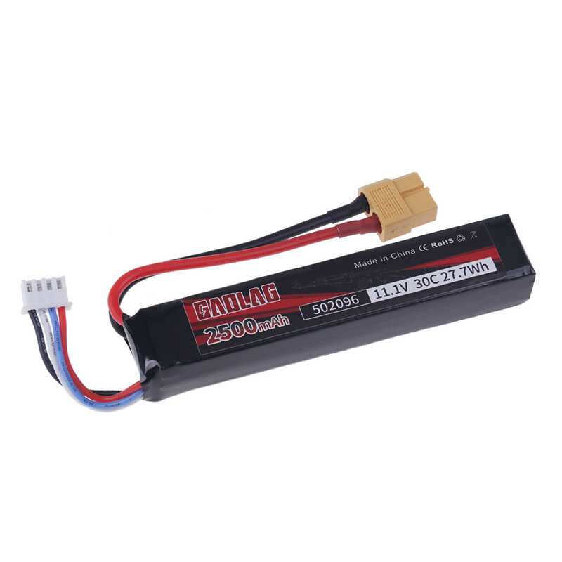 Δ 11.1V 3S 2500Mah 30C 502096 แบตเตอรี่ Lipo T Tamiya / Xt30 BB  อัดลม ขอ