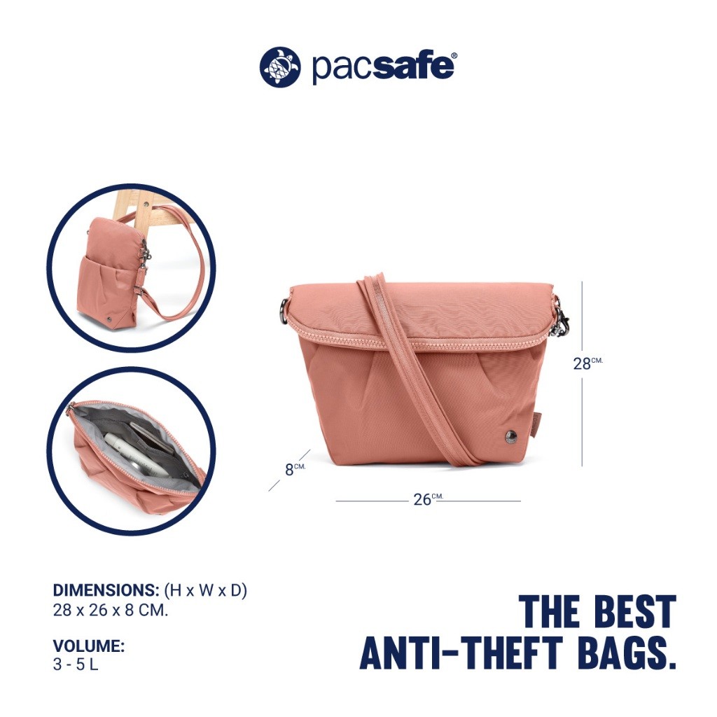 Pacsafe CITYSAFE CX CONVERTIBLE CROSSBODYกระเป๋าสะพายพาดลำตัว สะพายข้าง กระเป๋ากันขโมย