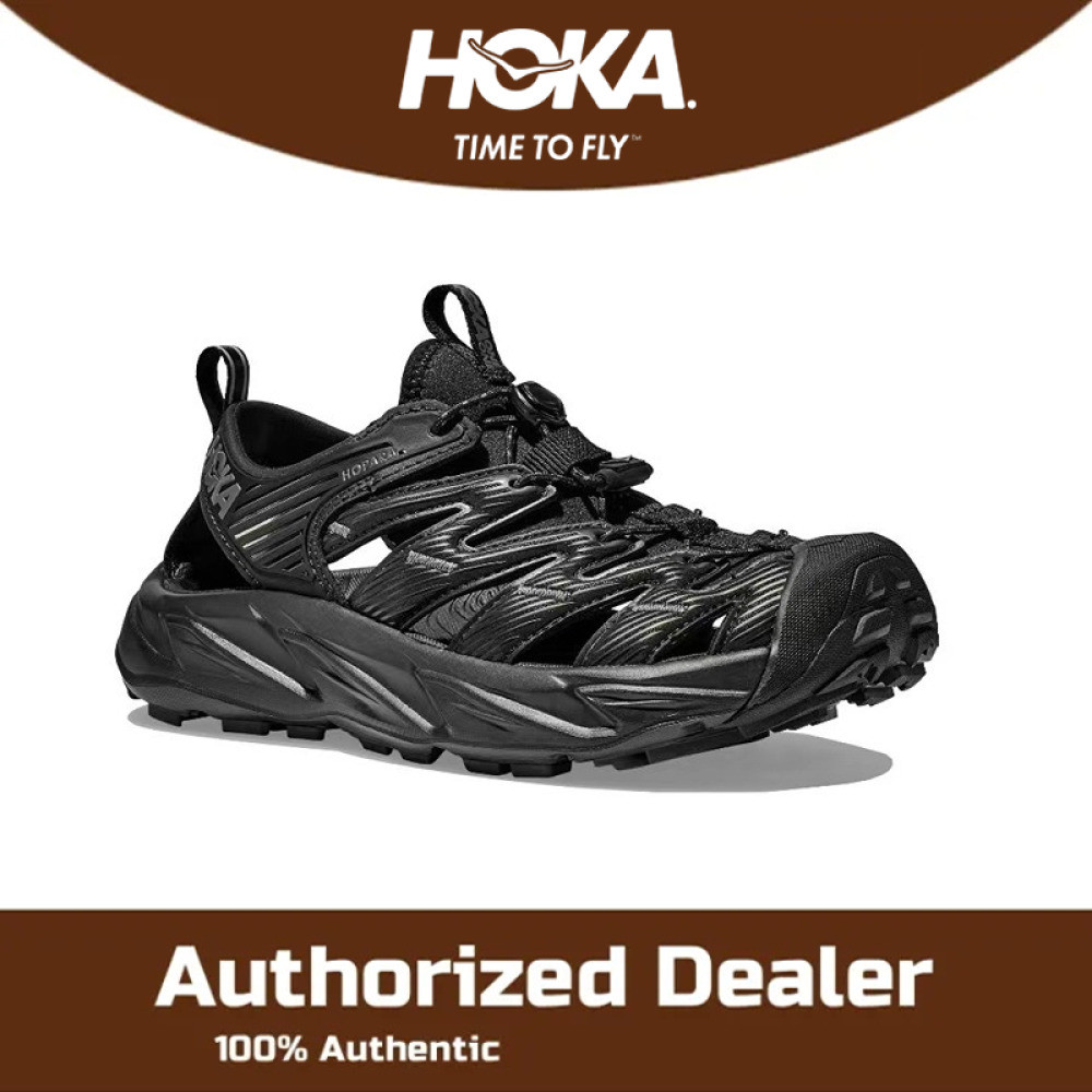 【100% Original】Hoka HOPARA Outdoor beach sports sandals summer slippers Black 1106534-BBLC size36-45