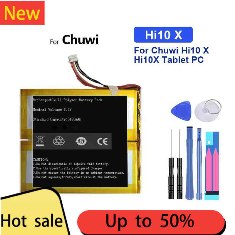 Hi10 X For Chuwi Hi10 X Hi10X Tablet PC Accumulator 7-Wire Plug Batteria + Tools  Battery 5000mAh