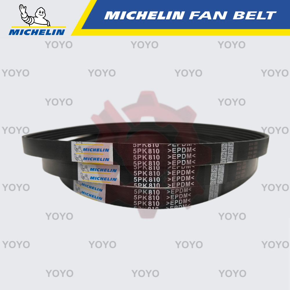 BMW 330i E46 3.0, BMW 525i E39 2.5/2.9, BMW 730i E38 2.9 สายพานพัดลมดีเซล MICHELIN (5PK810)