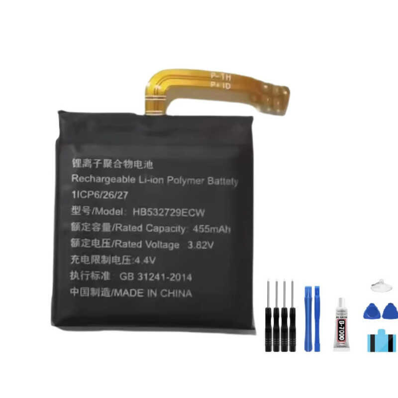 ▥ RUIXI Hb532729ecw 455Mah แบตเตอรี่สําหรับนาฬิกา Gt2 มม.นาฬิกา Gt3 46 มม.Jpt-B19 Jpt-B29 + เคร
