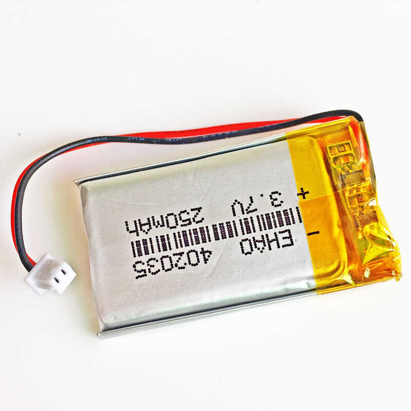 Δ 10 ชิ้น 3.7V 250Ma 402035 Li-Polymer Lipo แบตเตอรี่แบบชาร์จไฟได้ +