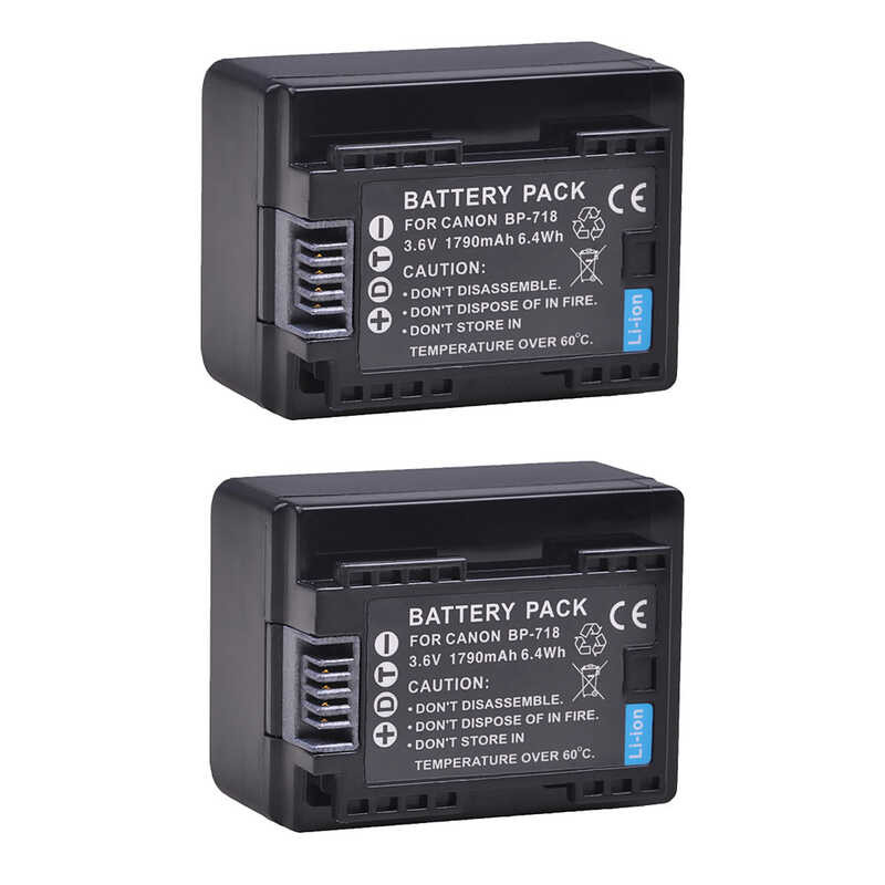 Δ 1790Mah Bp718 สำหรับ Canon Bp-718 Bp-727 Bp-709 Cg-700 VIXIA HF M50 M500 M52 R300 R32 R