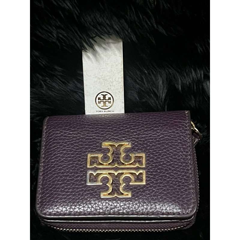 ♞,♘กระเป๋าสตางค์TORY BURCH กระเป๋าสตางค์ใบสั้น มือสอง djd